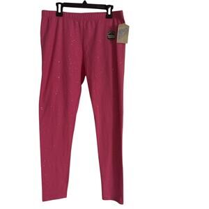 Thereabouts Girls Sparkle Leggings, Pink Glitter Knit, Size S 7/8